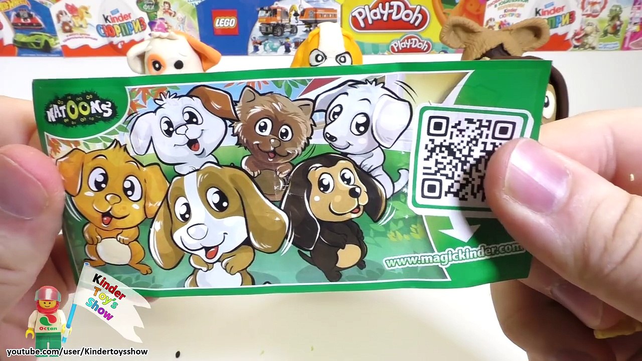 Плей До Киндер Сюрприз, Собачки new года, коллекция из пластилина