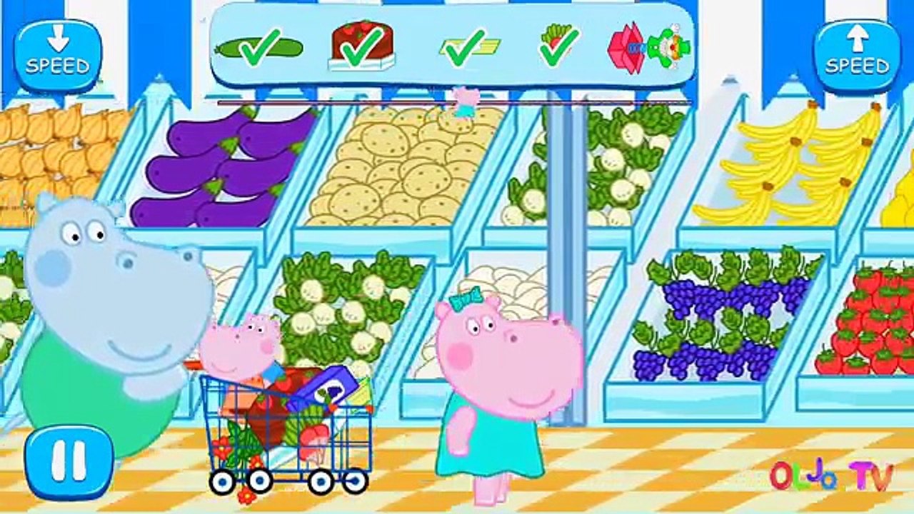 Hippo Peppa - Niños Compras - Juego de dibujos animados para los niños