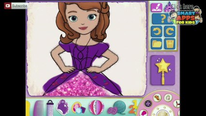 Sofia the First Color and Play Part 1 - best iPad app demo for kids - Ellie