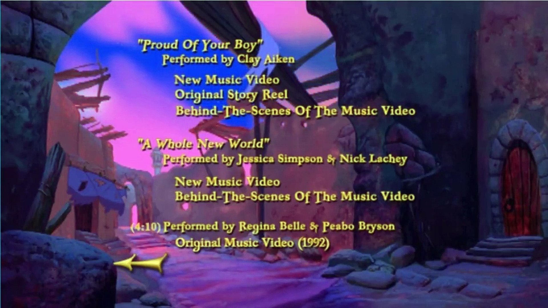 Aladdin (1992, 2004) DvD Menu Walkthrough – Видео Dailymotion