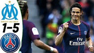 Marseille 1 x 5 Paris Saint-Germain - Melhores Momentos - Campeonato Francês 26_02_2017 HD