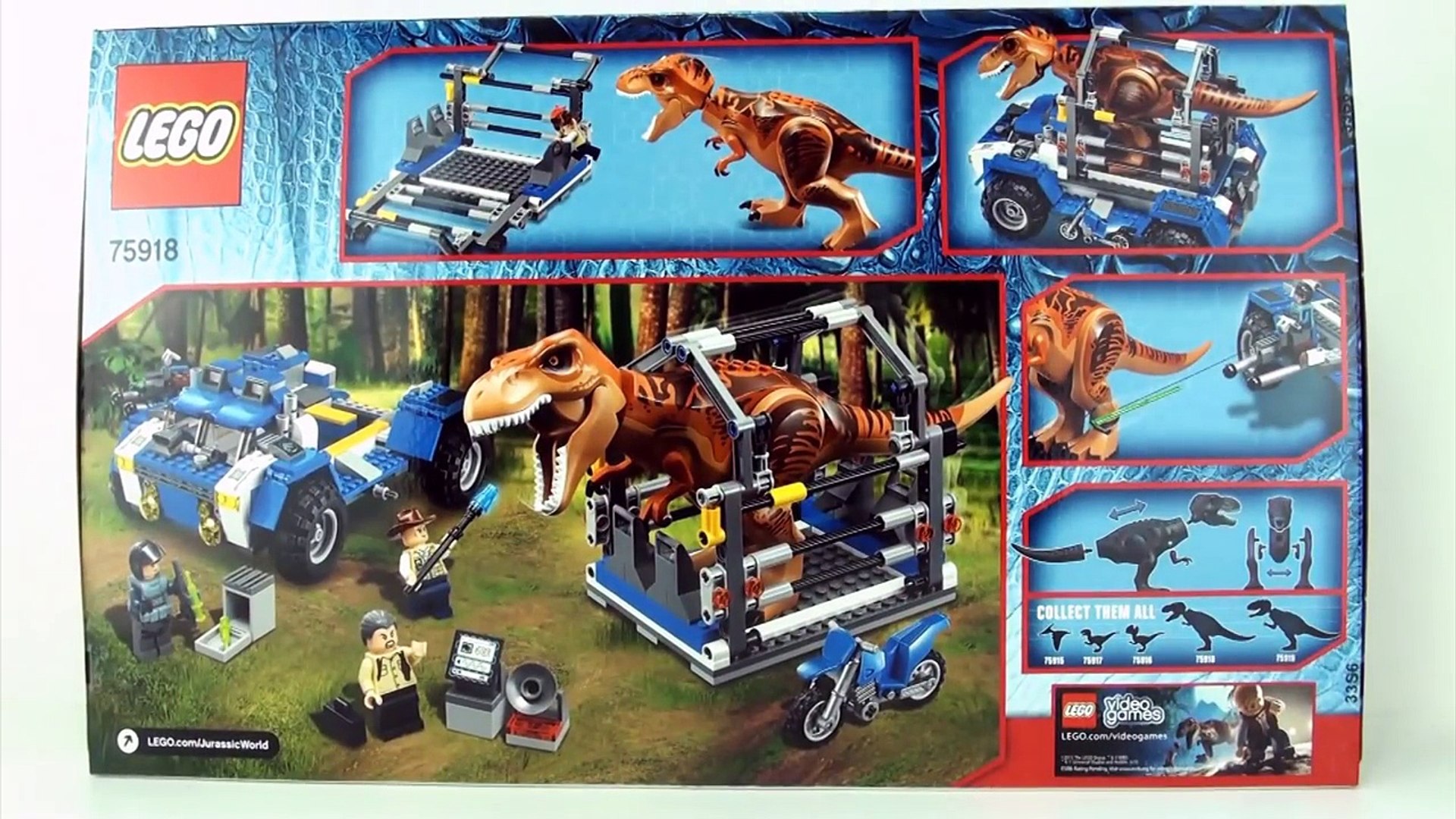 Lego Jurassic World Tyrannosaurus Rex Dinosaur 75918 - Lego construction Tracker Vehicle – Видео Dailymotion