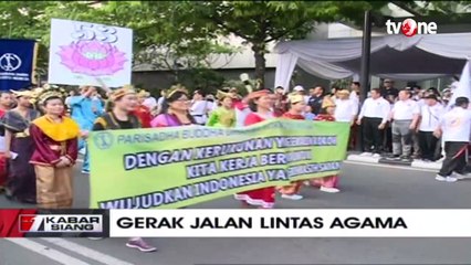 Lima Ribu Peserta Ikuti Gerak Jalan Lintas Agama