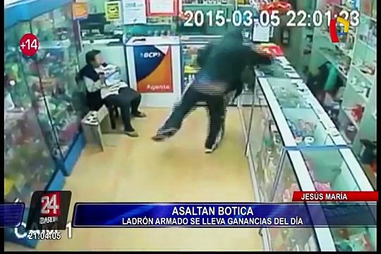 Jesús María: ladrón armado asalta botica y se lleva ganancias del día