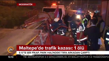 Maltepe'de trafik kazası: 1 ölü
