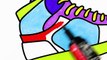 Sneakers Coloring Book and How to Draw | Art for Kids with Colored Markers | Colouring Videos
