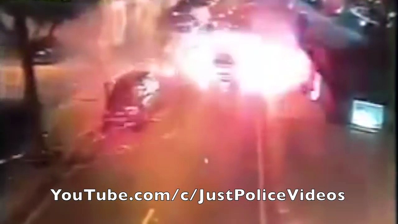 Police Attacked by Fireworks