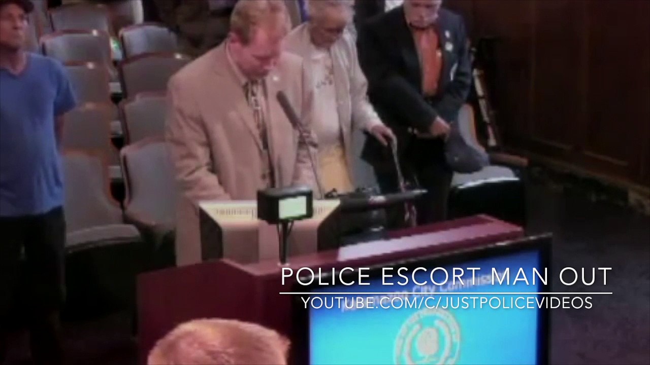 Police Escort Man Out of City Commission Meeting