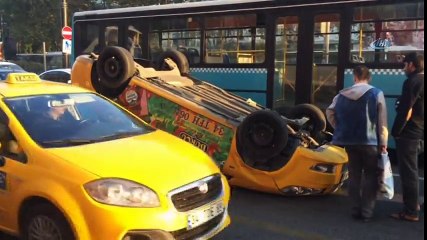 Takla Atan Taksiden Burnu Bile Kanamadan Çıktı
