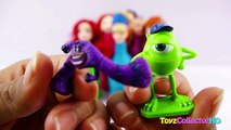 Learn Colors 10 Disney Princess Play-Doh Surprise Eggs Unboxing Coca Cola Superhero Bottles Kids