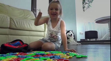 Bad Kids Magic Fidget Spinner Hypnotize Dog!Learn colors with Baby Songs Finger Family Toys for kids