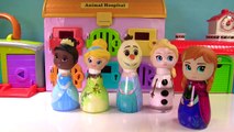 Disney Princesses Olaf Have WRONG HEADS Frozen Elsa Tiana Cinderella Surprise Toys | Fizzy Toy Show