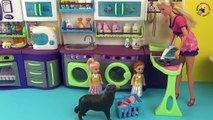 Кухня и прачечная Hello Kitty для кукол Барби, Штеффи. Развивающее видео / playset, dolls