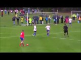 Norwegian referee Svein-Erik Edvartsen decides where the wall should stand in an U-14 game