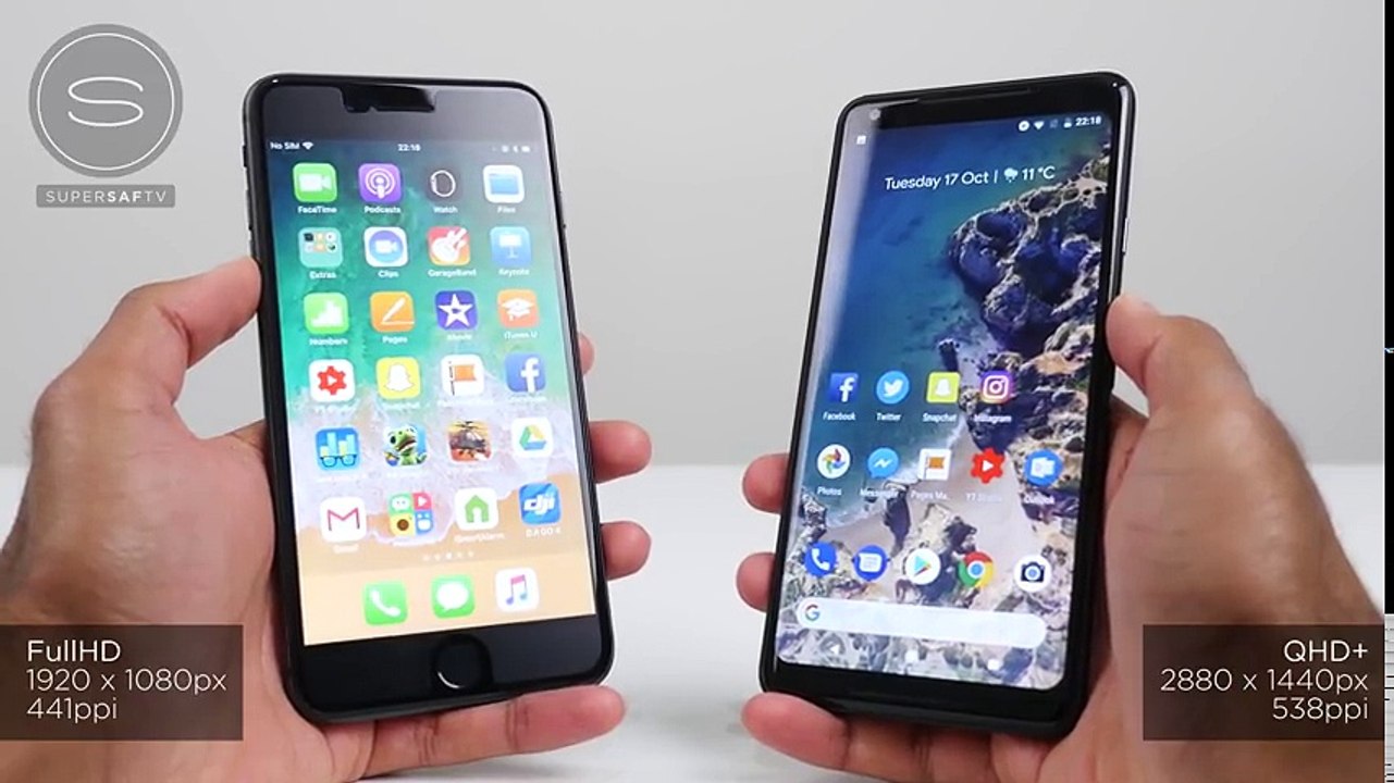 Google Pixel 2 XL vs iPhone 8 Plus SPEED Test
