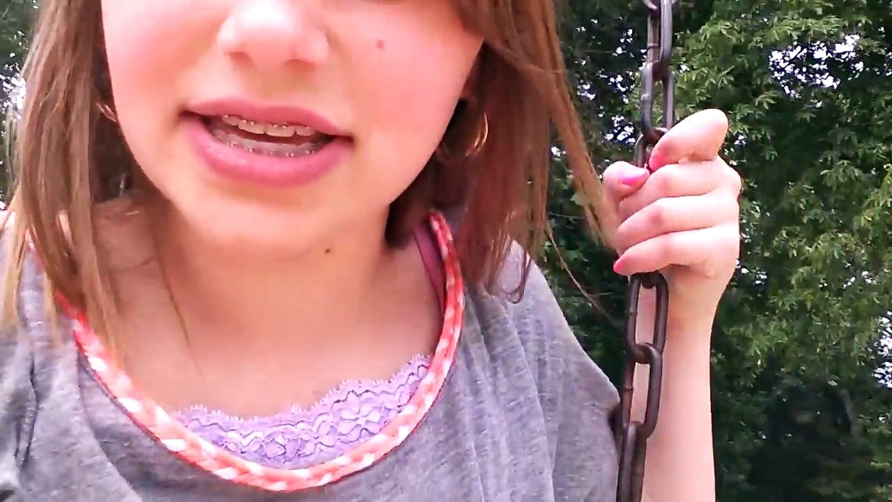 Girl gets stuck in baby swing