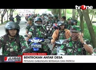 Pasca Bentrok Antar 2 Desa di Tangerang, Tni Polri Bersiaga