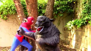 Scary Vampire Elsa vs Maleficent! w/ Vampire Hide & Seek Godzilla & Spiderman funny superhero video