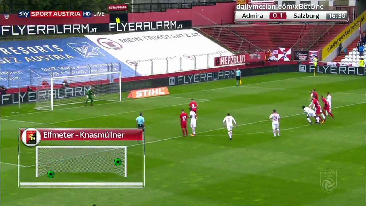 Christoph Knasmullner penalty Goal HD - Admira 1 - 1 Salzburg - 22.10.2017 (Full Replay)