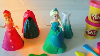 Como Fazer Vestido de Massinha PlayDoh Com Brilho para Disney Frozen Elsa e Anna