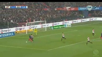 Kasper Dolberg Super Goal HD - Feyenoord 1-2 Ajax 22.10.2017