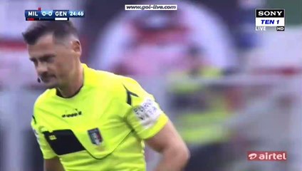 Leonardo Bonucci Red Card - AC Milan 0-0 Genoa 22.10.2017