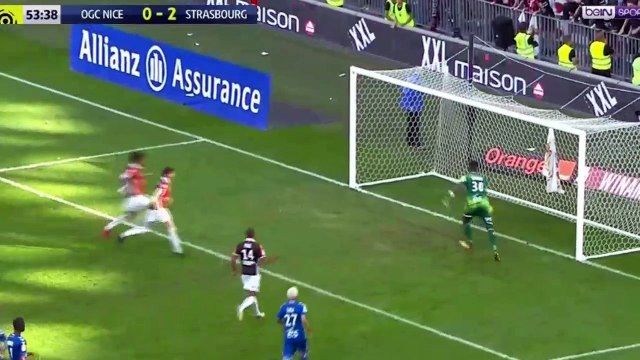 Pierre Lees Melou penalty Goal HD - OGC Nice 1 - 2 Strasbourg - 22.10.2017 (Full Replay)