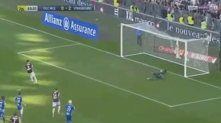 Lees Melou (Penalty) Goal HD - Nice	1-2	Strasbourg 22.10.2017