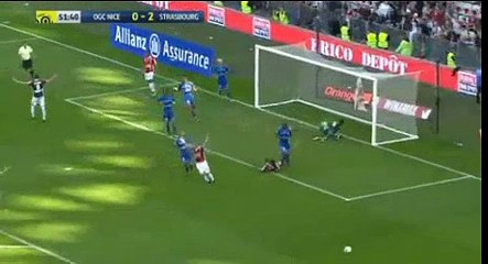 Nice 1 - 2 Strasbourg 22/10/2017  Pierre Lees Melou Super Penalty  Goal 54' HD Full Screen .