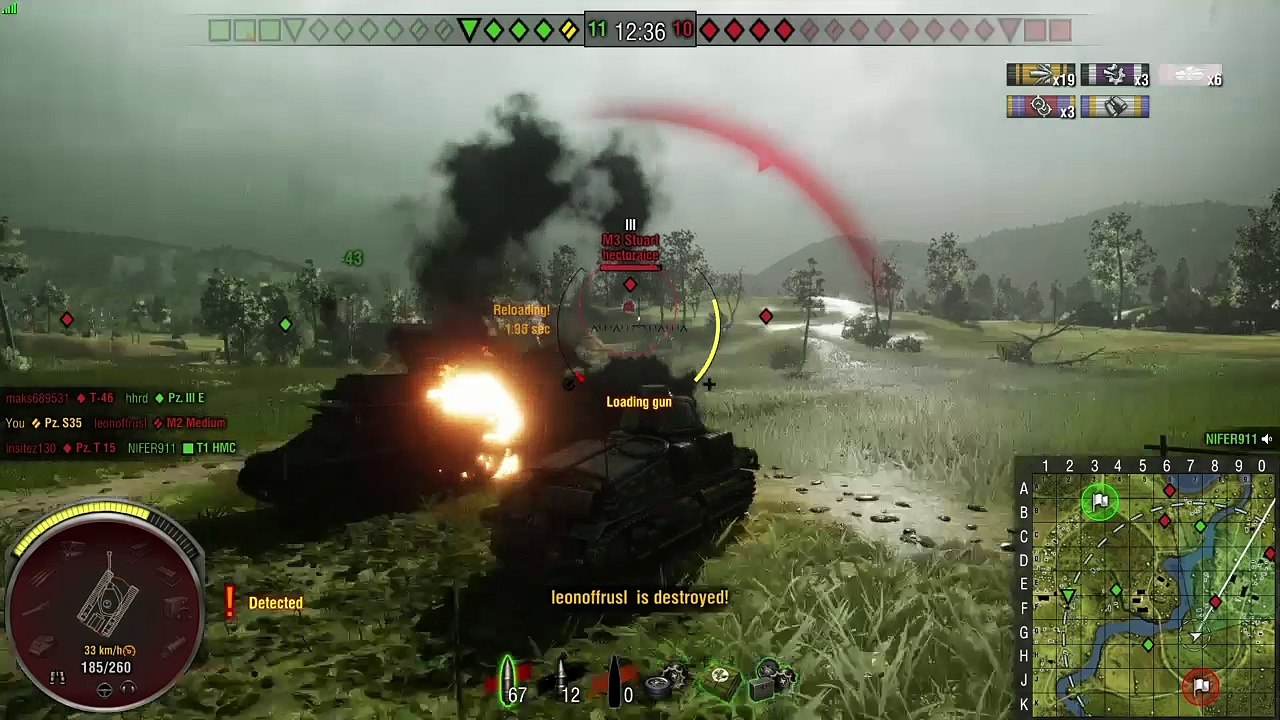 High caliber, master badge M ja topgun mitalit Pz S35 tankilla