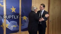 Love is not in the Herr! Austria's Kurz rejects Juncker's attempted smooch