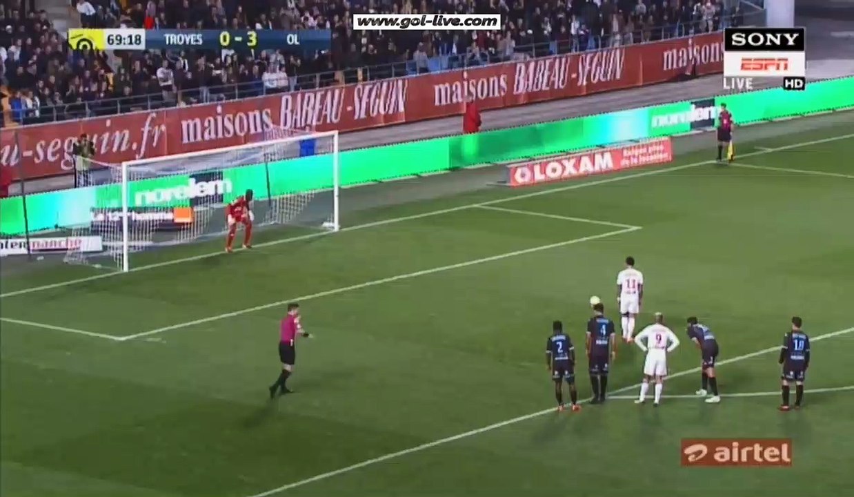 Memphis Depay (Penalty) Goal HD - Troyes 0-4 Olympique Lyonnais 22.10.2017
