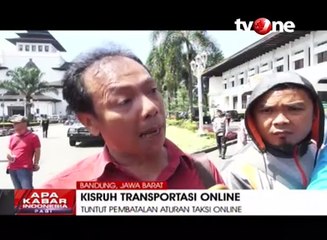 Tolak Angkot Online, Ribuan Sopir Angkot di Bandung Demo