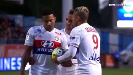 Troyes - Lyon : But Penlaty Panenka Depay Memphis