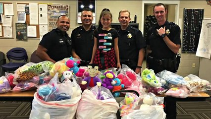 Girl Donates Stuffed Animals to Police to Help Comfort Kids in Traumatic Situations