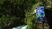 Cliff diving in Chile : Divers compete in Lago Ranco