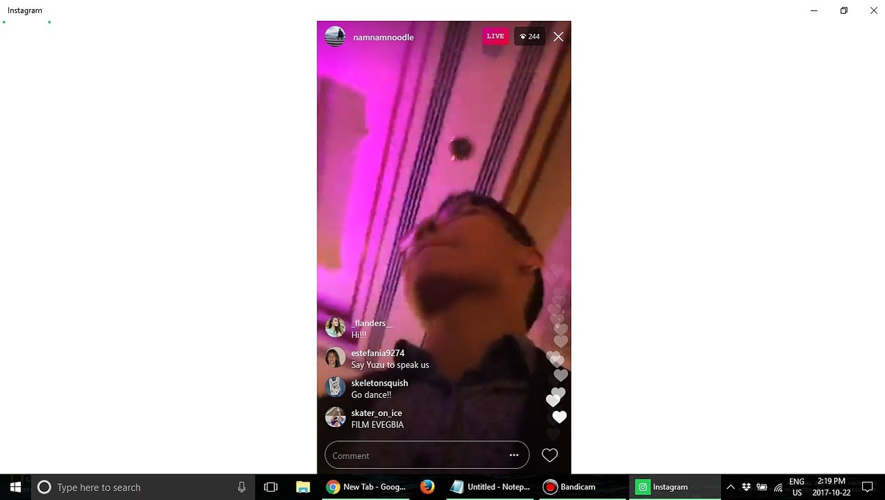 2017-10-22 Nam's livestream from the COR banquet