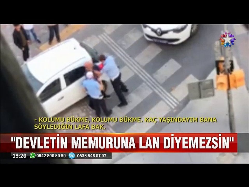 Trafik Polisleri ile sürücünün Oğlum ve Lan tartışması