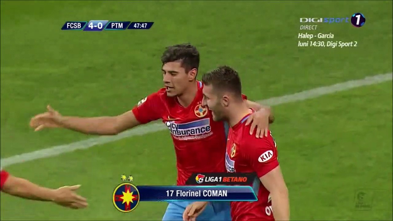 4-0 Florinel Coman Goal Romania  Divizia A - 22.10.2017 Steaua Bucuresti 4-0 ACS Poli Timisoara