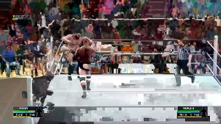 WWE 2K18 Simulation of Triple H Defeating Rusev at a WWE Live Event Chile (4)