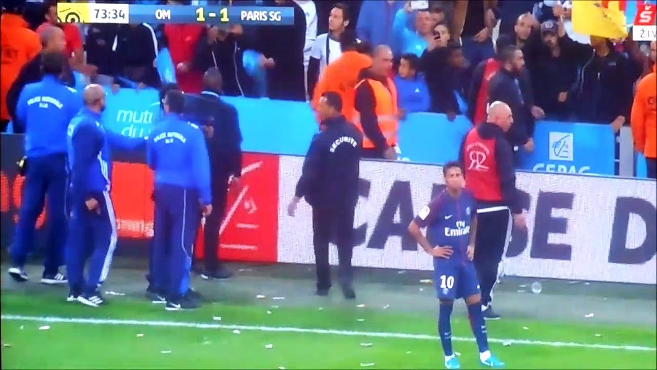 Watch Marseille Fans Throwing Objects At Neymar!