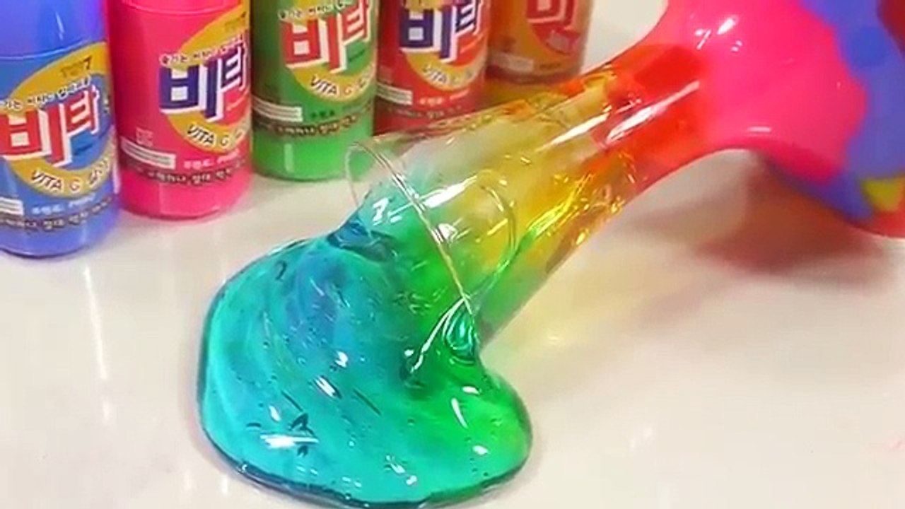 Slime Glue Colors Glitter Circle Water Balloons DIY Real Play Learn Colors Jelly Slime