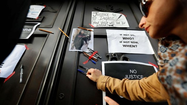 Thousands call for justice for murdered Malta journalist