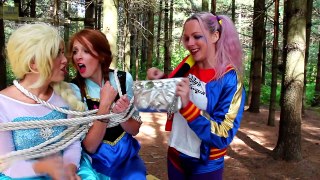 Why is Frozen Elsa CRYING? w/ Spiderman Maleficent Joker Pink Spidergirl Princess Anna Superhero Fun