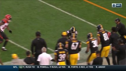 Antonio Brown toe-taps along sidelines for 23-yard gain