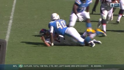Chargers DE Chris McCain forces second Broncos fumble of first half
