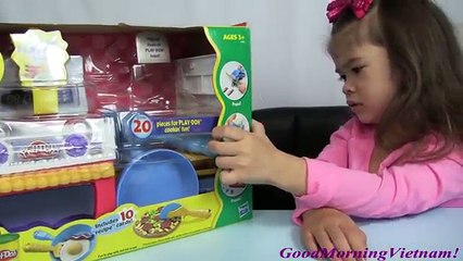 CHƠI CÙNG BÉ PEANUT - LÀM THỊT GÀ PIZZA BẰNG PLAY - DOH MEAL MAKING KITCHEN PLAYSET