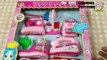 Unboxing TOYS Review/Demo - Fun pink Household set sewing vacuuming ironing mixer broom