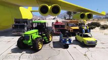 Spiderman Disney Cars Lightning McQueen Street Vehicles Transportation Cargo Plane (Nursery Rhymes)