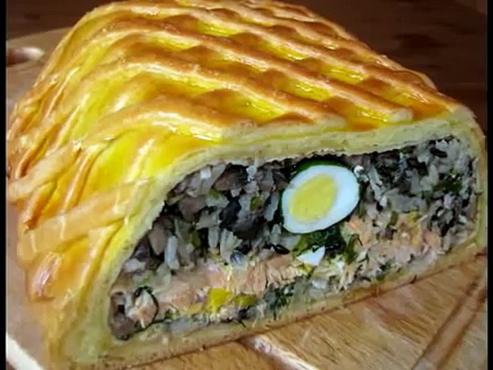 Французская кулебяка с лососем (часть 1)
